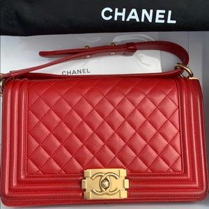 Chanel red bag